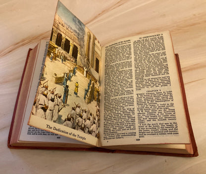 Vintage Illustrated Holy Bible – Hardback – Christian Gift Bible – Classic Edition - (Ref X115)