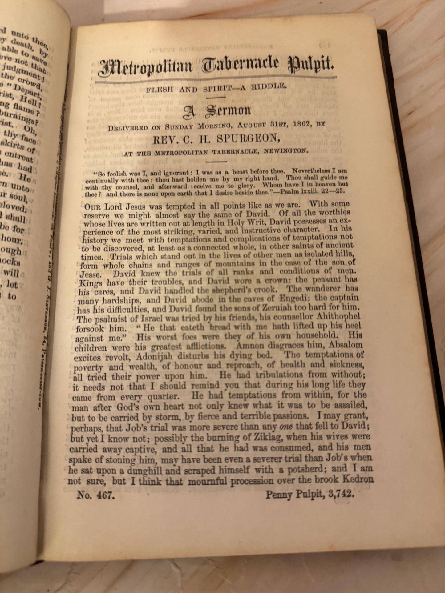 1862 C H Spurgeon Sermons Volume 3 Antique Metropolitan Tabernacle Pulpit Book - Ref X702