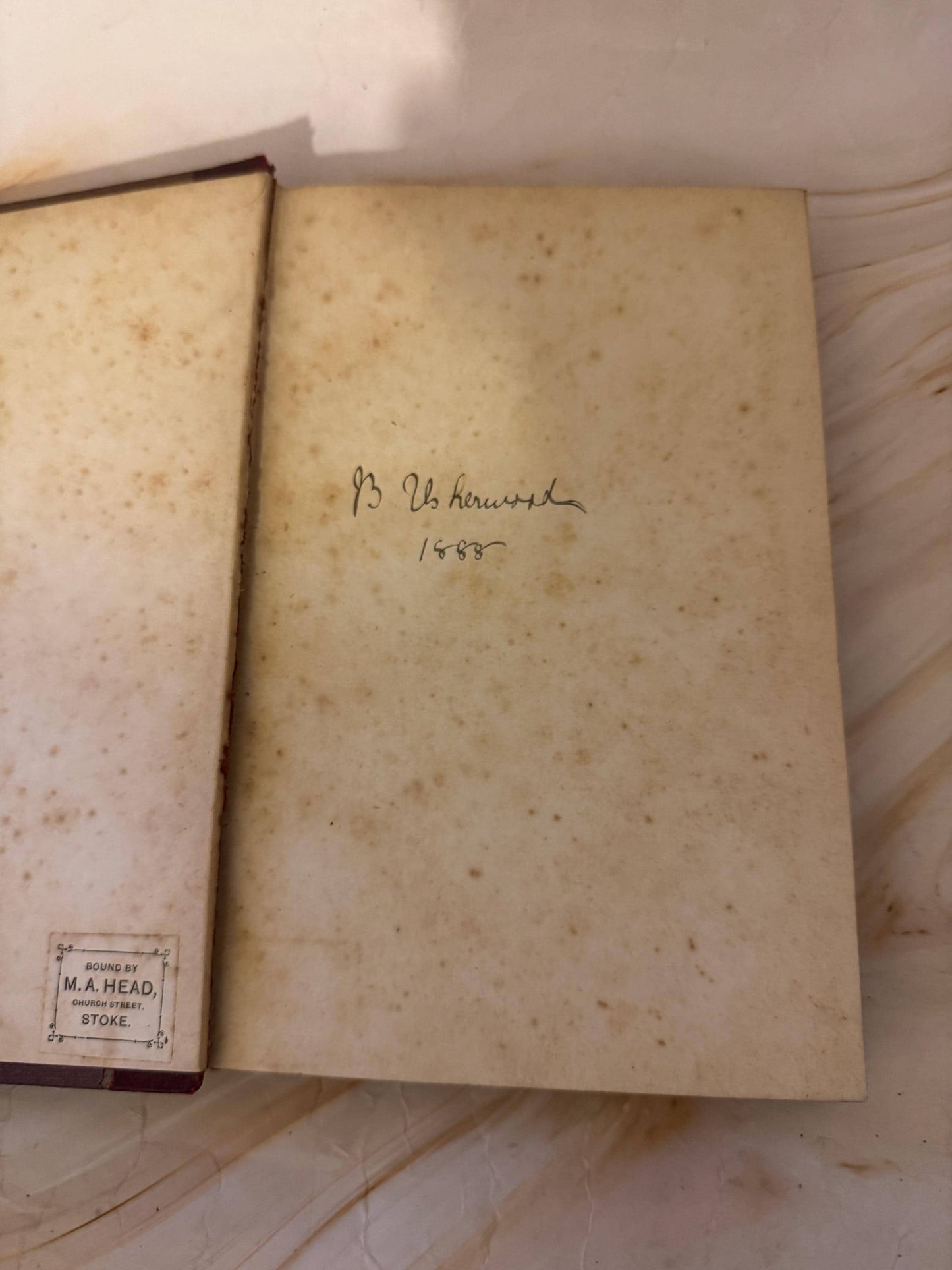 1888 Missionary Herald Baptist Missionary Society Antique Christian Book - Ref X701
