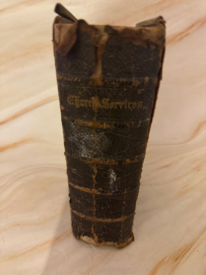 1841 Book of Common Prayer Antique Church Services - Ref X699