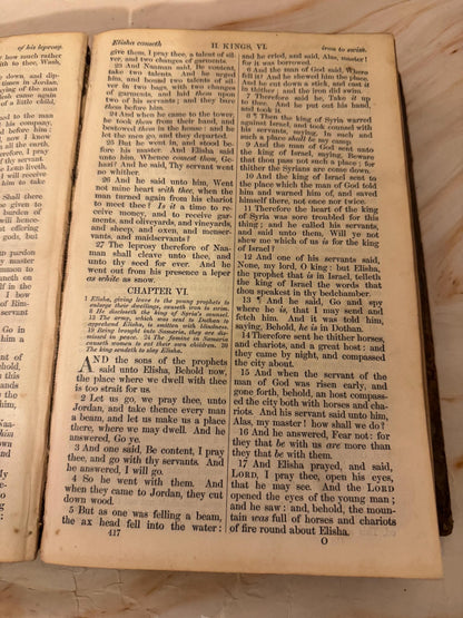 1885 Antique Holy Bible Oxford University Press British and Foreign Bible Society - Ref X700