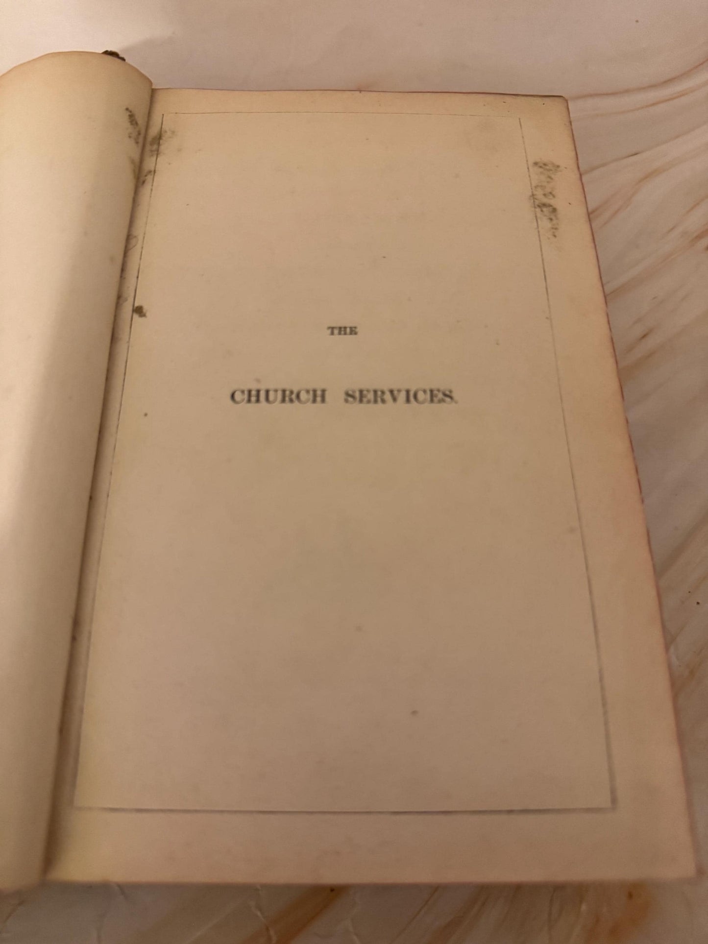 1841 Book of Common Prayer Antique Church Services - Ref X699