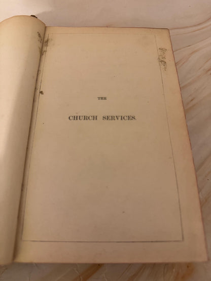 1841 Book of Common Prayer Antique Church Services - Ref X699