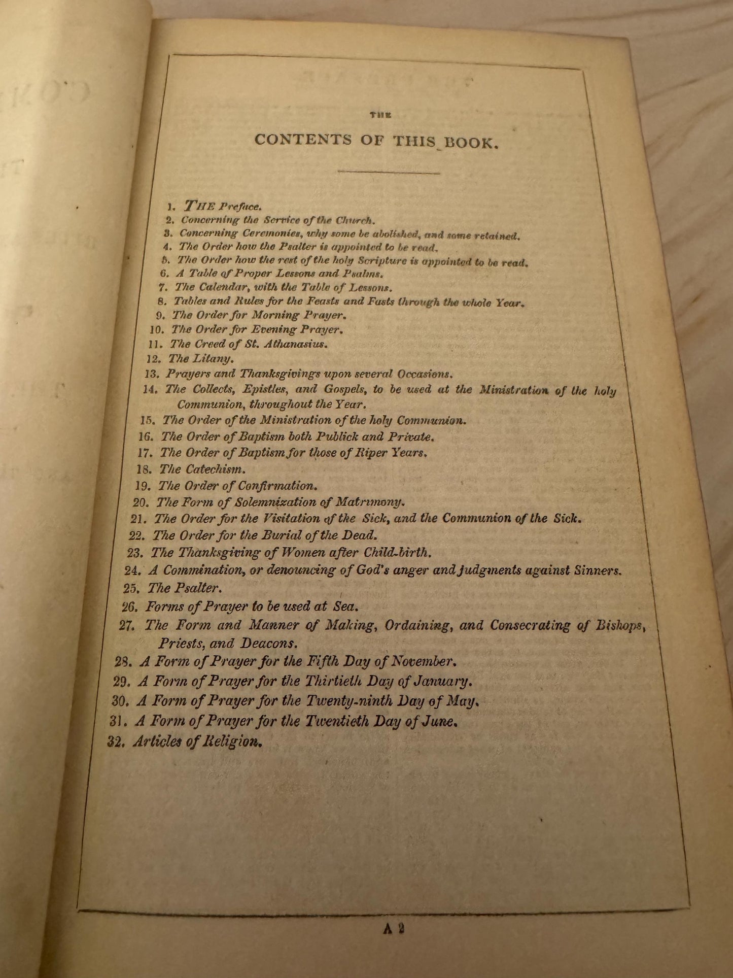 1841 Book of Common Prayer Antique Church Services - Ref X699
