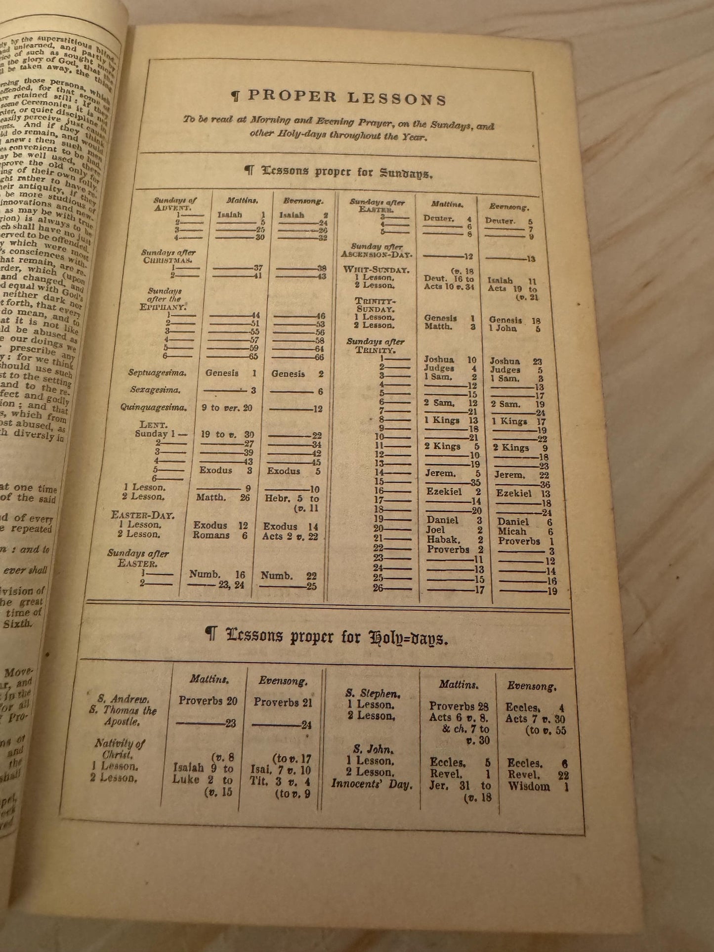 1841 Book of Common Prayer Antique Church Services - Ref X699