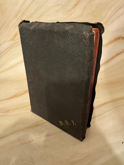 Antique Oxford Holy Bible Yapp Cover Leather Bound King James Bible With Red Page Edges - Ref X698