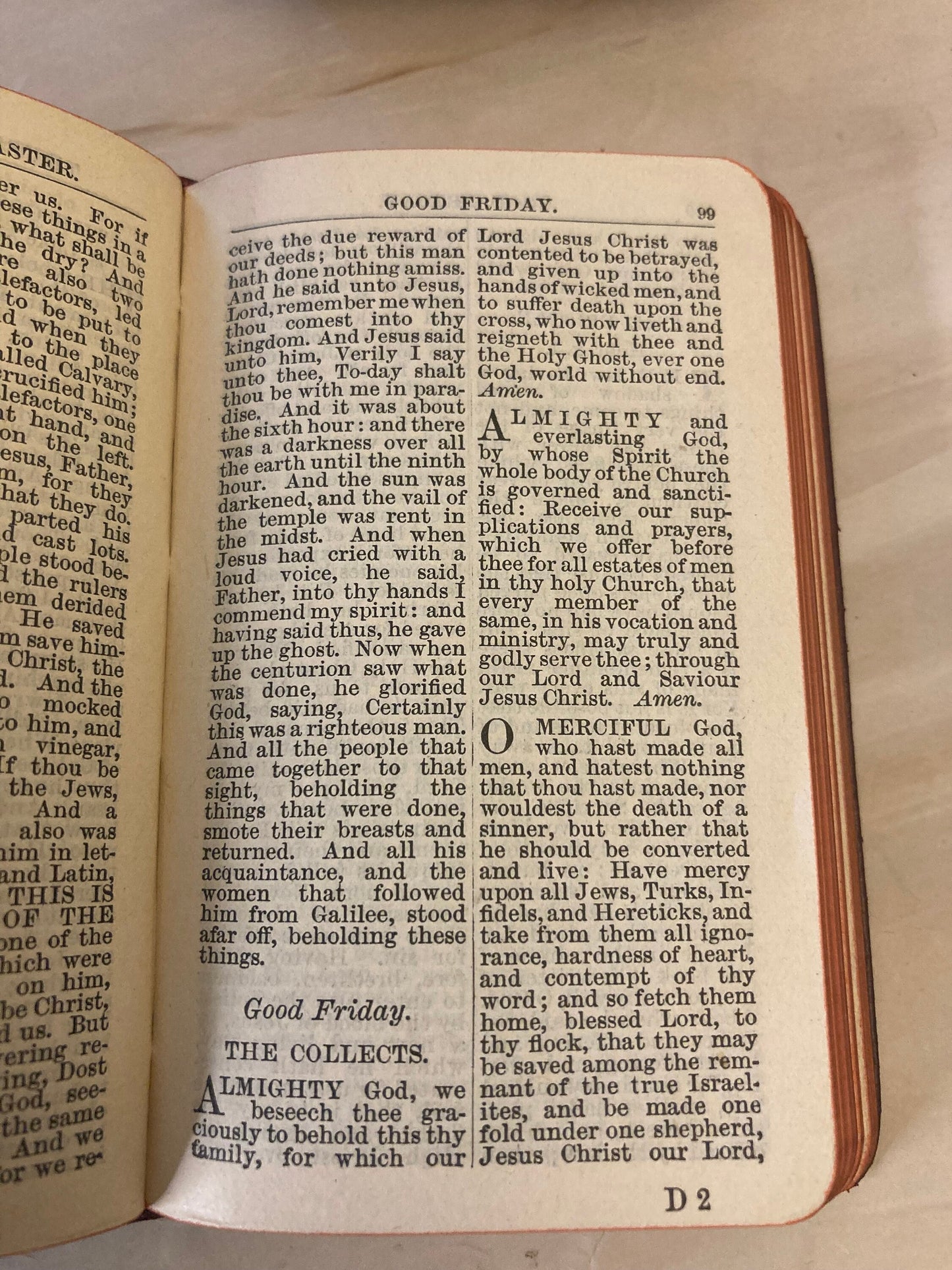 1916 Mini Common Prayer and Hymns Set Antique Anglican Prayer Book Small Vintage Set - Ref x319