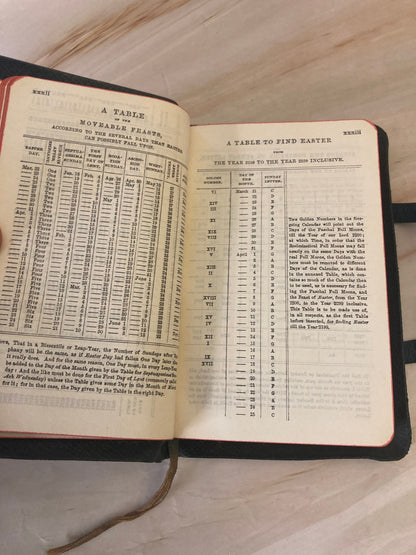 1909 Book of Common Prayer Anglican Church Prayer Book Antique Religious Book - Ref x317