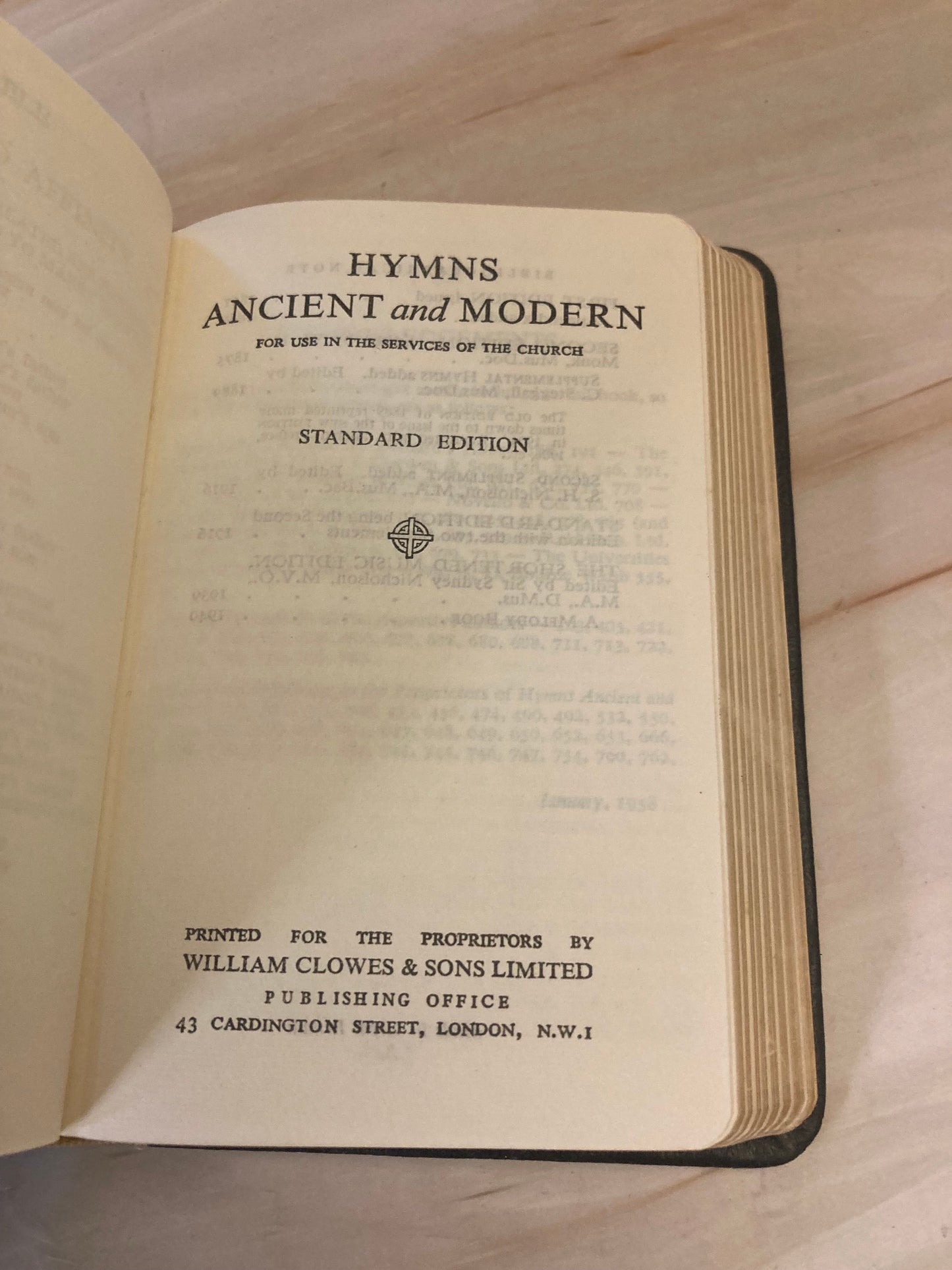 Vintage Common Prayer Hymns Book A&R Christian Prayer Book Hymnal - Ref x318