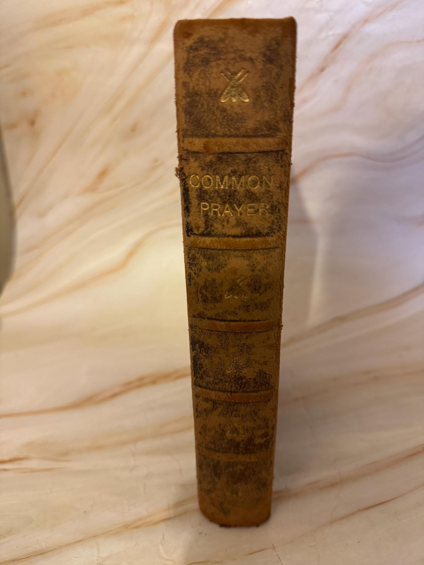 1852 Antique Book of Common Prayer Leather Bound Church of England Prayer Book - Ref X694