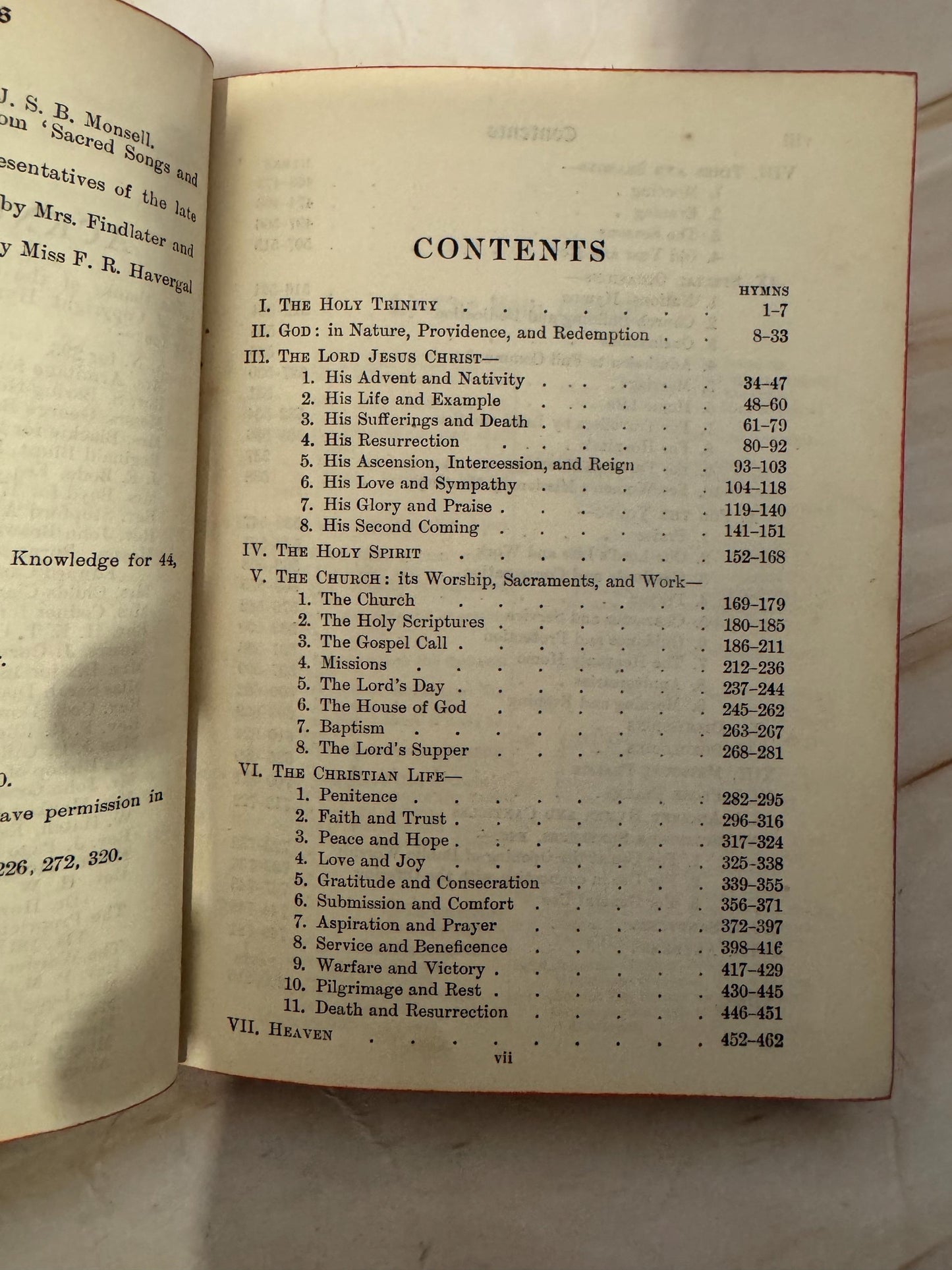 1909 Church Praise Hymn Book Antique Presbyterian Sunday School Hymnal Red Page Edges - Ref x693