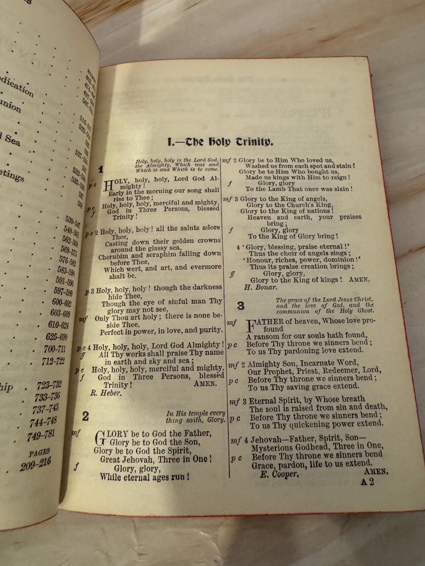 1909 Church Praise Hymn Book Antique Presbyterian Sunday School Hymnal Red Page Edges - Ref x693