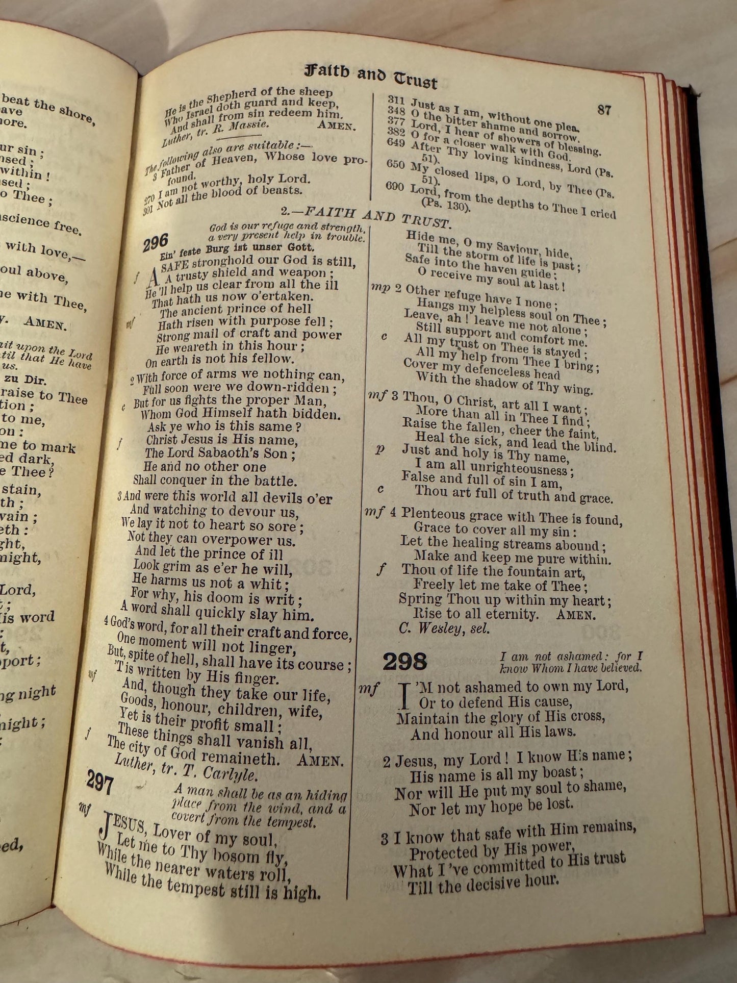 1909 Church Praise Hymn Book Antique Presbyterian Sunday School Hymnal Red Page Edges - Ref x693