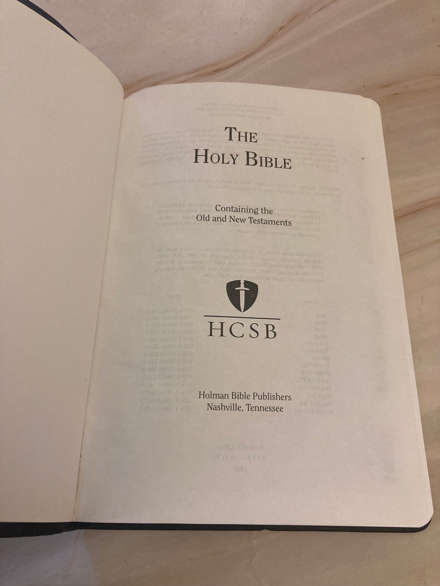 HCSB Holy Bible – 2009 Edition – Christian Study Bible - Ref x313