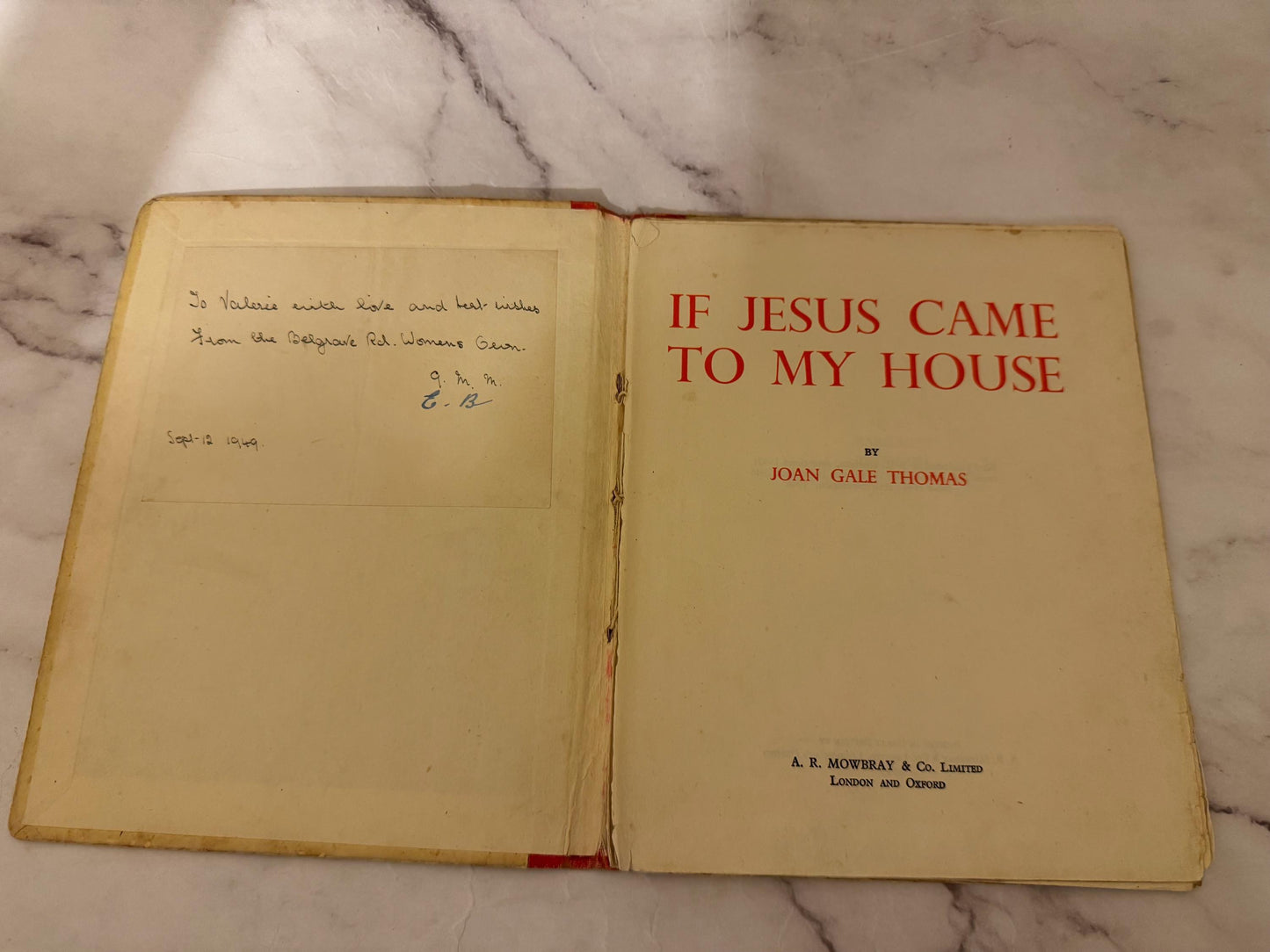 1948 Vintage Christian Children’s Book – If Jesus Came to My House – Illustrated - Ref x529