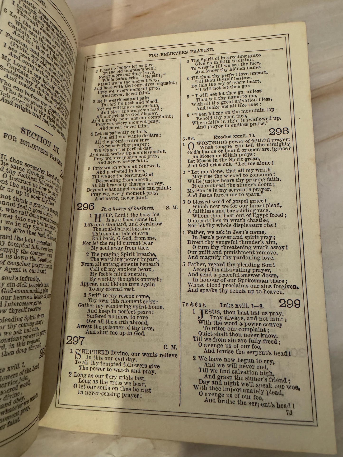 1876 John Wesley Methodist Hymns Antique Wesleyan Hymn Book - Ref X691