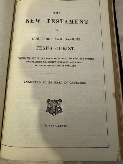 1924 Holy Bible Antique King James Bible Philip Lord Wharton Presentation Edition - Ref X690