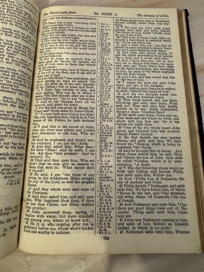 1924 Holy Bible Antique King James Bible Philip Lord Wharton Presentation Edition - Ref X690