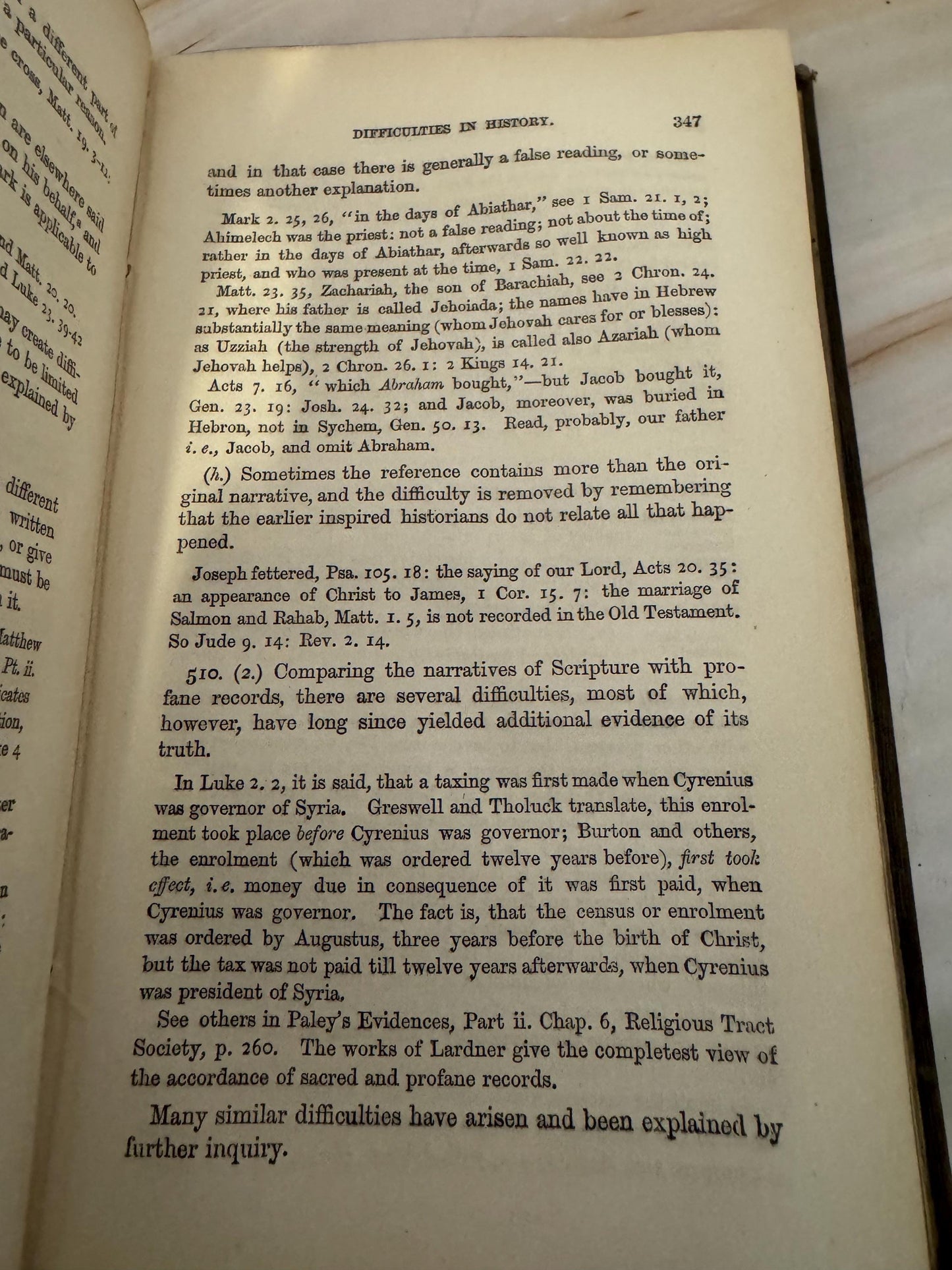 1858 The Bible Hand-Book Joseph Angus Antique Religious Theology Study Book- Ref X689