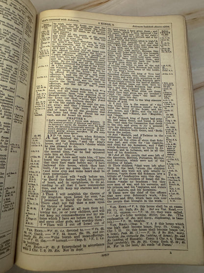 1881 Variorum Teacher’s Bible Antique King James Bible Sunday School Centenary Bible - Ref X687