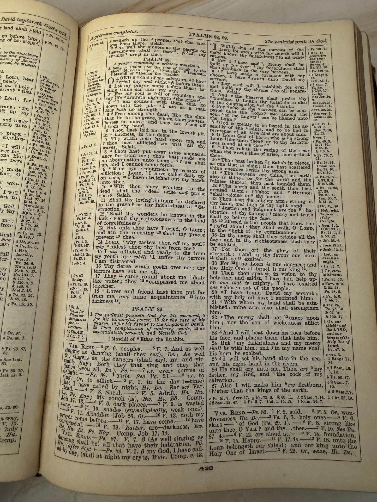 1881 Variorum Teacher’s Bible Antique King James Bible Sunday School Centenary Bible - Ref X687