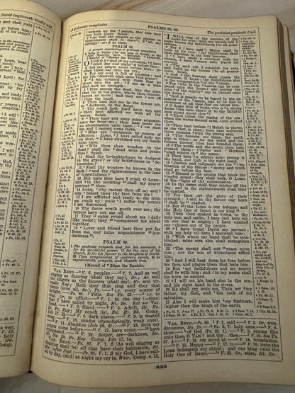 1881 Variorum Teacher’s Bible Antique King James Bible Sunday School Centenary Bible - Ref X687