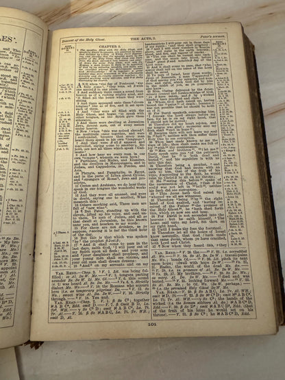 1881 Variorum Teacher’s Bible Antique King James Bible Sunday School Centenary Bible - Ref X687