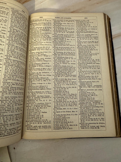 1881 Variorum Teacher’s Bible Antique King James Bible Sunday School Centenary Bible - Ref X687