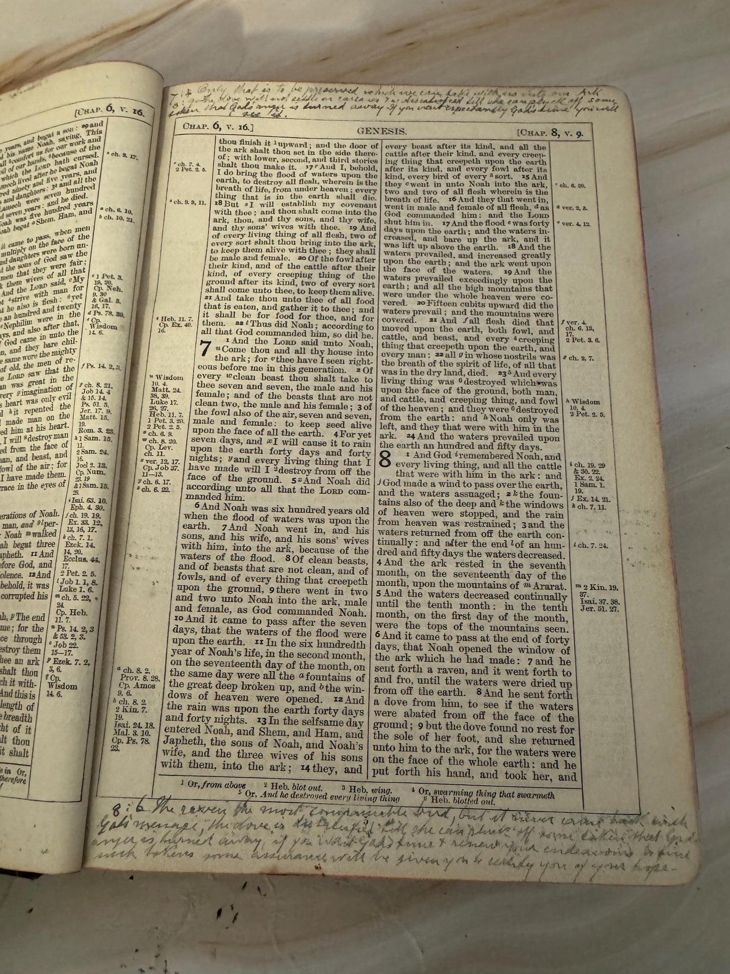 1898 Oxford Holy Bible Antique KJV Bible With Handwritten Marginal Notes - Ref X688