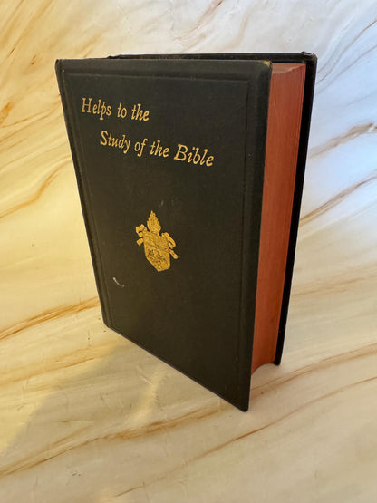 1908 Oxford Helps To The Study Of The Bible Antique Religious Reference Book Gold Gilt Pages - Ref X685