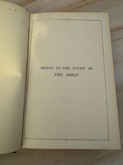 1908 Oxford Helps To The Study Of The Bible Antique Religious Reference Book Gold Gilt Pages - Ref X685