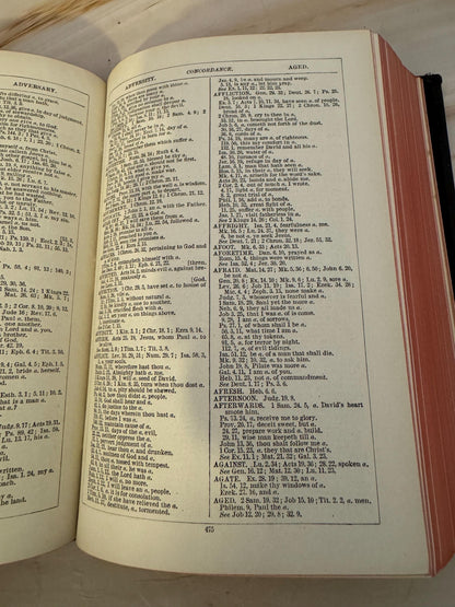 1908 Oxford Helps To The Study Of The Bible Antique Religious Reference Book Gold Gilt Pages - Ref X685