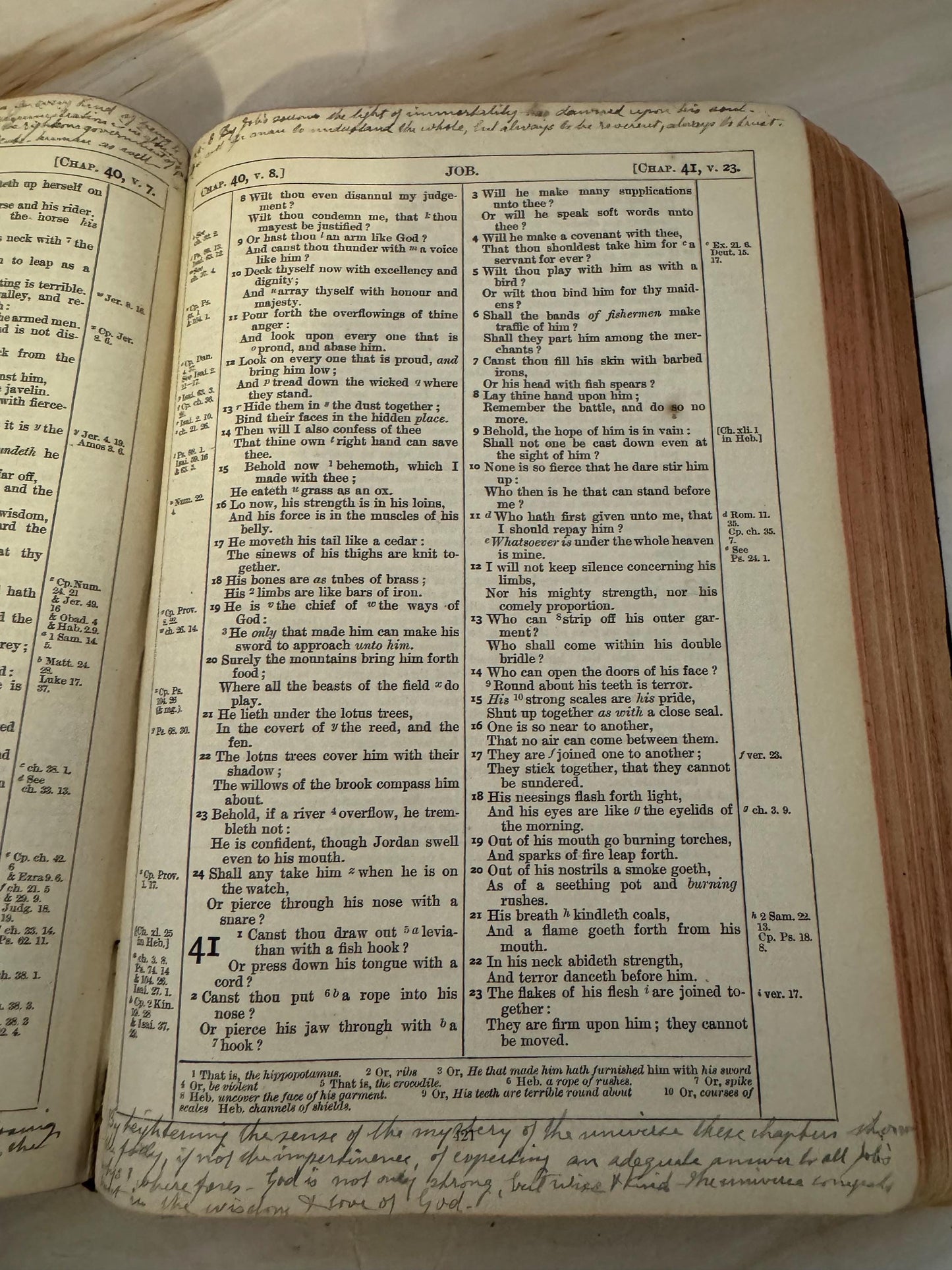 1898 Oxford Holy Bible Antique KJV Bible With Handwritten Marginal Notes - Ref X688