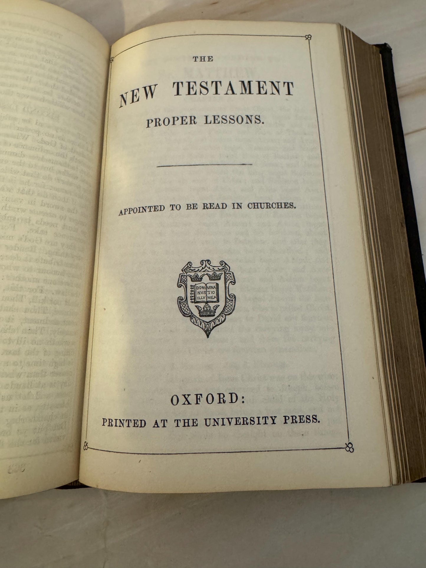 1800s Oxford New Testament And Book Of Common Prayer Antique Church Of England Bible - Ref X684