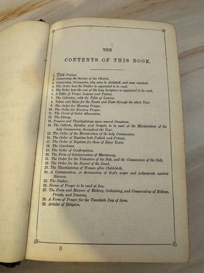 1800s Oxford New Testament And Book Of Common Prayer Antique Church Of England Bible - Ref X684
