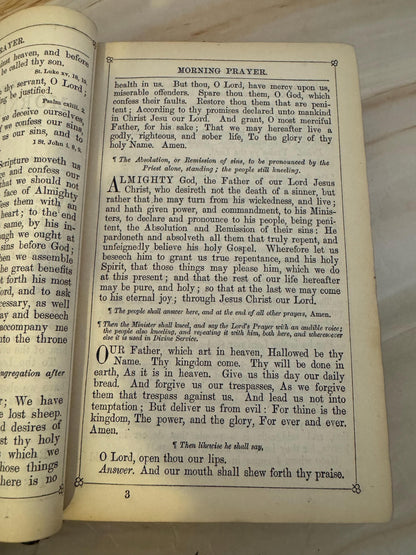 1800s Oxford New Testament And Book Of Common Prayer Antique Church Of England Bible - Ref X684