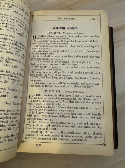 1800s Oxford New Testament And Book Of Common Prayer Antique Church Of England Bible - Ref X684