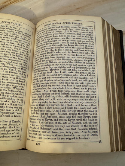 1800s Oxford New Testament And Book Of Common Prayer Antique Church Of England Bible - Ref X684