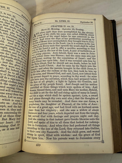 1800s Oxford New Testament And Book Of Common Prayer Antique Church Of England Bible - Ref X684
