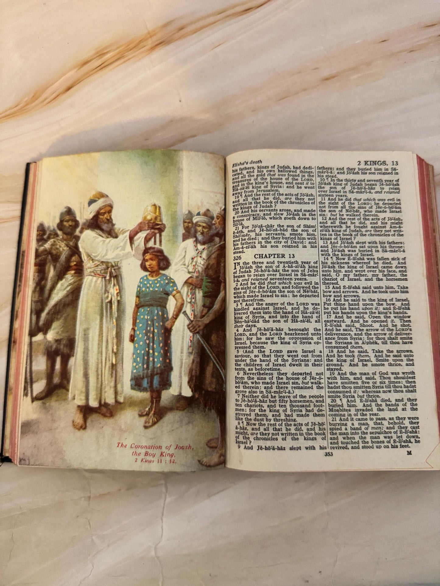 1945 Holy Bible Illustrated King James Version Vintage - Ref X679