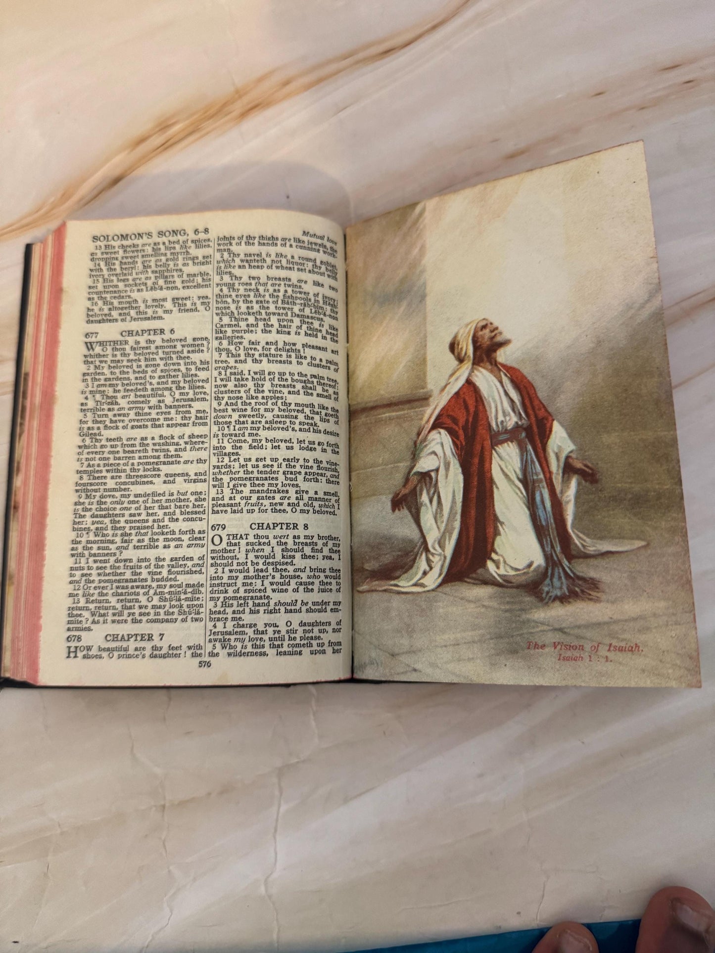 1945 Holy Bible Illustrated King James Version Vintage - Ref X679