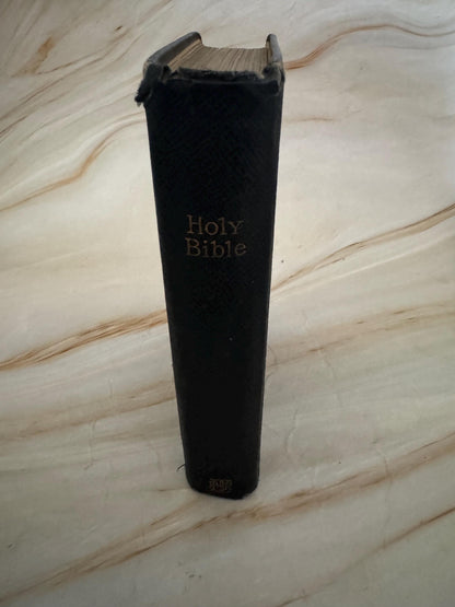 1905 Holy Bible British and Foreign Bible Society Antique King James Bible Black Leather KJV - Ref x678