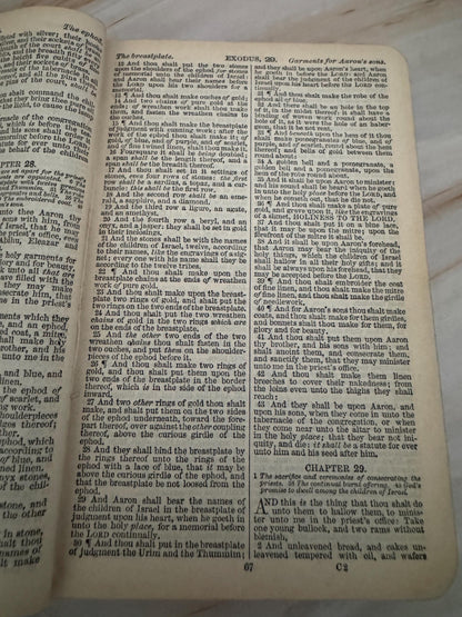 1905 Holy Bible British and Foreign Bible Society Antique King James Bible Black Leather KJV - Ref x678