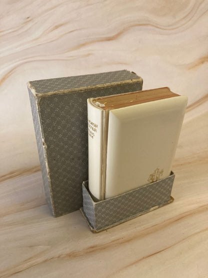 Pocket White Book of Common Prayer with Case Vintage Mini Prayer Book Christian Gift Rare - Ref x308