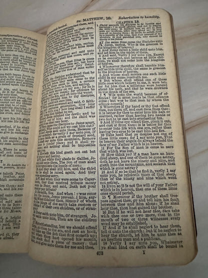1905 Holy Bible British and Foreign Bible Society Antique King James Bible Black Leather KJV - Ref x678