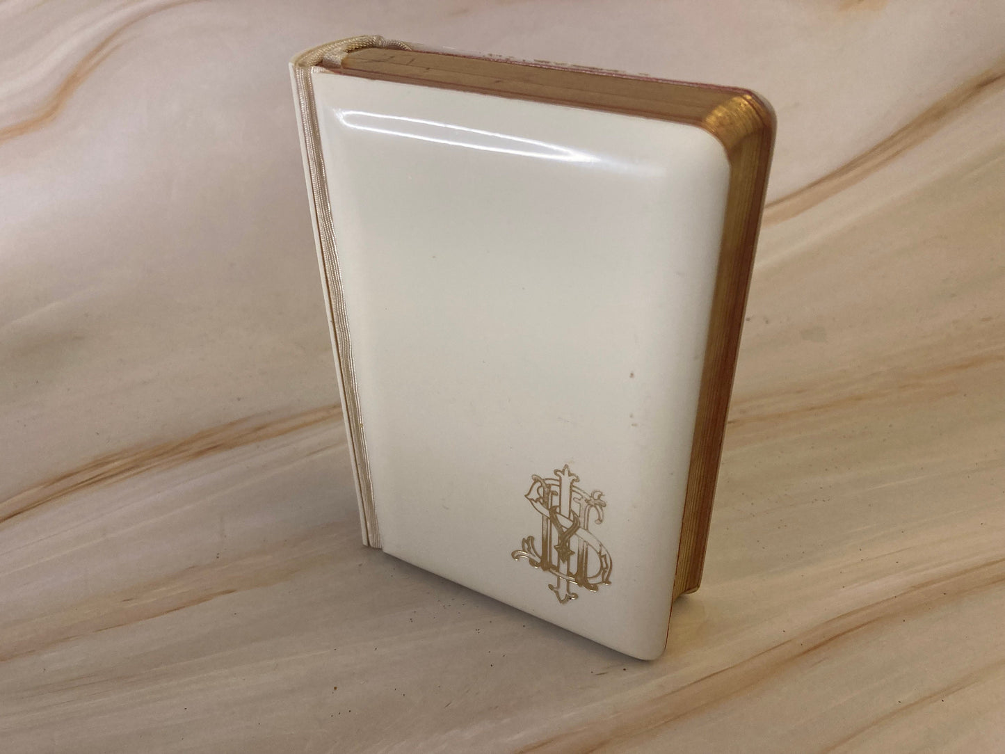 Pocket White Book of Common Prayer with Case Vintage Mini Prayer Book Christian Gift Rare - Ref x308