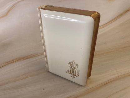 Pocket White Book of Common Prayer with Case Vintage Mini Prayer Book Christian Gift Rare - Ref x308
