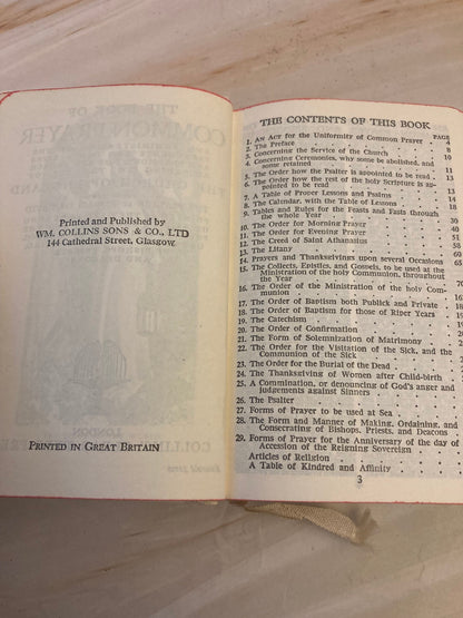 Pocket White Book of Common Prayer with Case Vintage Mini Prayer Book Christian Gift Rare - Ref x308