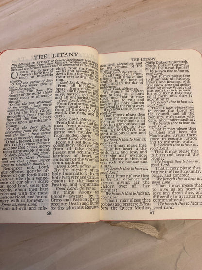 Pocket White Book of Common Prayer with Case Vintage Mini Prayer Book Christian Gift Rare - Ref x308