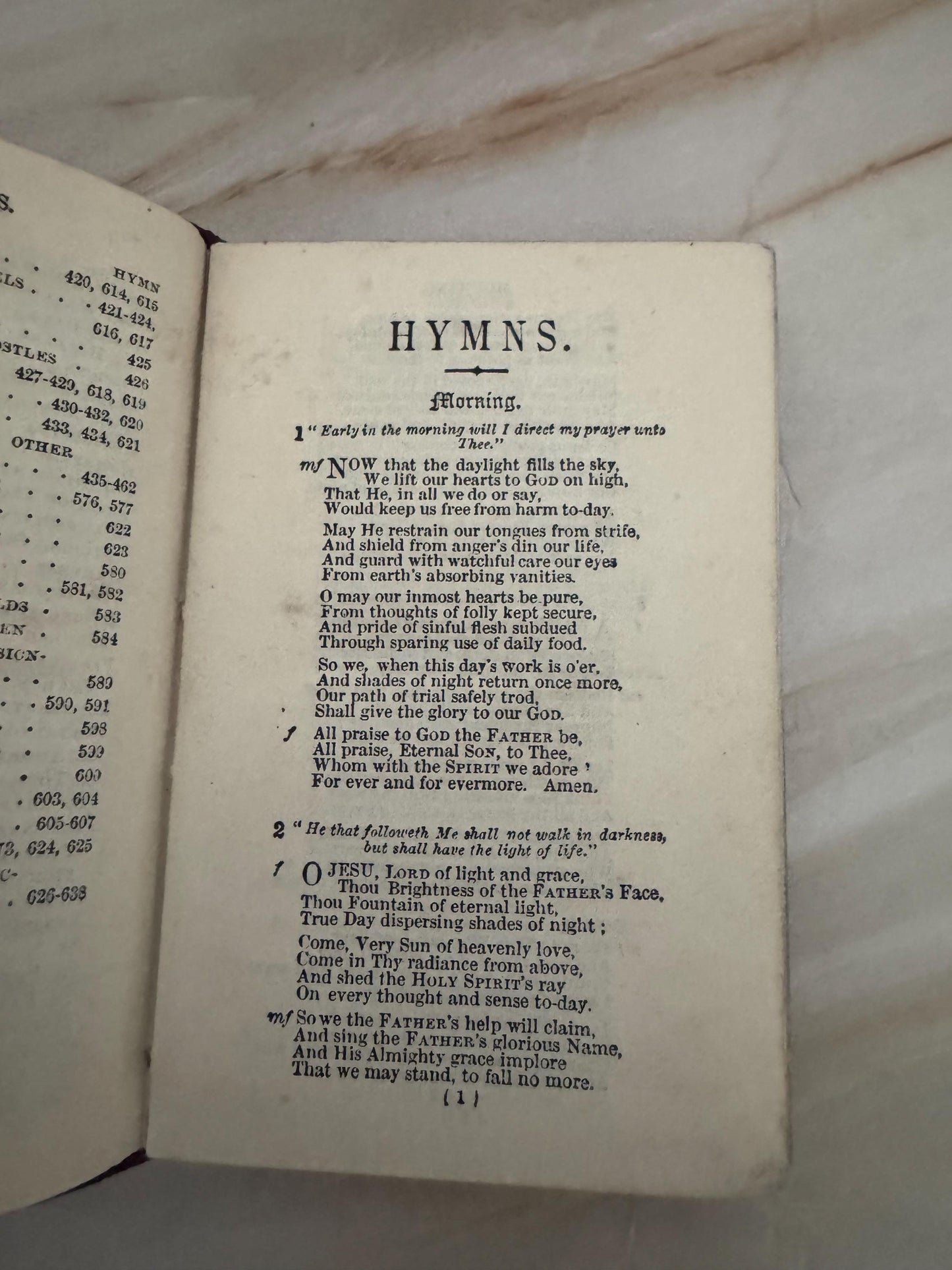 1909 Vintage Common Prayer and Hymn Books Antique Leather Box Set Mini Prayer Books With Case - Ref X675